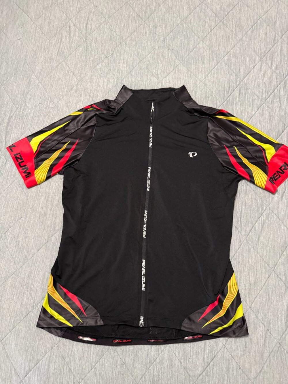 Mens Pearl Izumi P.R.O. Leader Cycling Jersey Black/Red/Yellow EUC XL